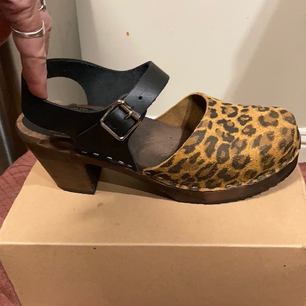 Lotta of Stockholm Highwood Leopard clog Mary Jane